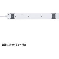 延長コード 電源タップ 3m 2P（ピン） 10個口 スイッチ ホワイト TAP-SP217-3 サンワサプライ 1個