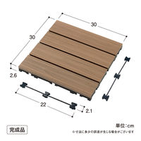 タカショー 敷くだけデッキ 人工木 WN 9枚組 JBG-JPW2/9S 1セット（直送品）