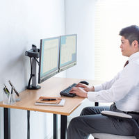 モニターアーム 2画面 デュアル 32インチまで 左右上下対応 360度回転 水平 CR-LA2002 1台 サンワサプライ（直送品）