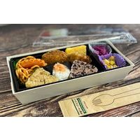 スドウ (木製弁当箱)エコオリFS-302F 長方形 透明蓋 50個 SD196062-50 1袋(50個)（直送品）