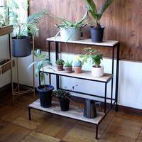 スパイス リサイクルウッドフラワースタンド 3段 TJXT1033 1個（直送品）