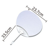 アーテック ポリ平柄うちわ 白貼り 18154 1セット（50枚：5枚×10）