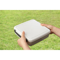 イノマタ化学 イノマタ #1074 ロック式ランチBOX(中子付き)ホワイト 1個（直送品）