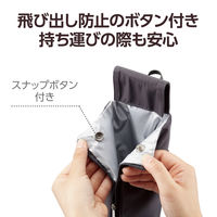 ヘアアイロン ケース 収納 ポーチ 耐熱 温度250度 吊り下げ ストラップ付 グレー BA-HIHLFGR エレコム 1個