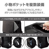 ビジネスリュック 大容量 2STYLE カメラバッグ付属 15.6インチノートPC ブラック BM-OFC01BK エレコム 1個