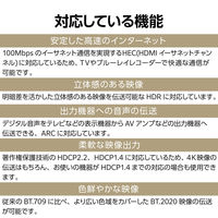 HDMIケーブル プレミアムHDMI 4K/60Hz スリム 1m 黒 ECDH-HDPES10BK エレコム 1個