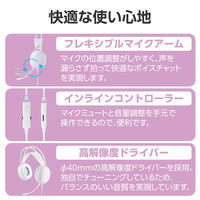 LEDハウジングゲーミングヘッドセット/両耳オーバーヘッド/40mmドライバ/4極φ3.5mm/ホワイト HS-G09STWH 1個