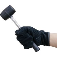 小野商事 牛床革手袋 オイル 内綿 マジックテープ 黒 AG4831 1双