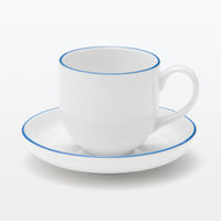 無印良品 日常の器 デミタスカップ ブルーライン 約130mL 良品計画