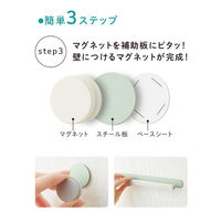 コクヨ 壁につけるマグネット補助板(丸) ホワイト LSW-MGP100W 1セット(25枚:5枚×5)