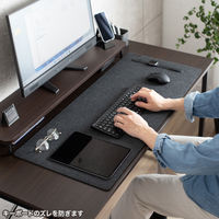 デスクマット（W900×D400mm）フェルト マウスパッド MPD-FLT1BK ブラック 1個 サンワサプライ（直送品）
