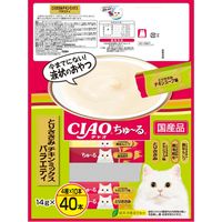 （バラエティパック）いなば CIAO チャオ ちゅーる 猫 とりささみ・チキンミックス 国産（14g×40本）1袋 ちゅ～る キャットフード おやつ