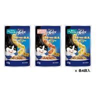 （バラエティパック）フィリックス 猫 我慢できない隠し味ゼリー お魚バラエティ（50g×12袋）1個 キャットフード ウェット パウチ