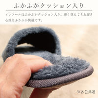 ストロング 洗濯機で丸洗いできるボアスリッパ ブラウン 62-4-405 1セット(1足×3)