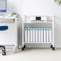 サンワサプライ 高耐荷重ワゴン 2段 ホワイト WG-207 1個（直送品）