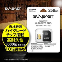 SUNEAST microSDXC UHS-I Card GOLD 256GB SE-MSDU1256B185 1個
