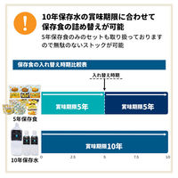 ピースアップ 3日分非常食Bセット 10年保存水・5年保存食 HS5B01 10002418 1セット