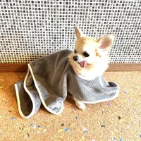 着るワンちゃんバスタオル ピンク Sサイズ 1枚 プレーリードッグ