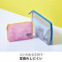 キングジム メッシュポーチ フラッティ シアー Mサイズ 黄 5164キイ 1個