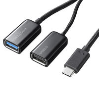 サンワサプライ USB3.2 Gen1+USB2.0 Type-Cコンボハブ(4ポート) USB-3TC436BK 1個