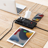 サンワサプライ USB充電ポート付きタップ 平型 ブラック TAP-B109U-3BKN 1本（直送品）