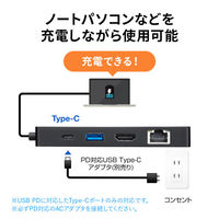 サンワサプライ USB Type-C ドッキングステーション USB-DKM3BK 1個