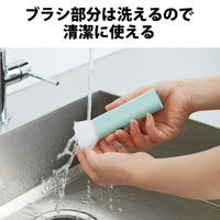 クリーナー ブラシ & クロス 2Way 静電気除去 除電ブラシ ブルーグリーン KBR-017GN エレコム 1個
