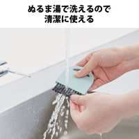 クリーナー ブラシ ちりとり付 マグネット取付 フック掛け可 ブルーグリーン KBR-018GN エレコム 1個