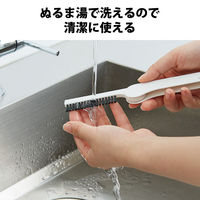 エレコム クリーニングブラシ/ピタット収納/折りたたみタイプ/マグネット付/クールホワイト KBR-019WH 1個