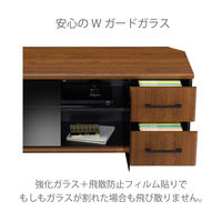 朝日木材加工 キャスター付きテレビ台/ミディアムブラウン木目 AS-HJ1100MB １台（直送品）