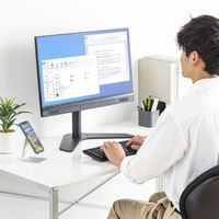 サンワサプライ 卓上モニタースタンド(回転・高さ調整付き) CR-LAD1110BK 1台