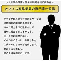 ネットフォース FACILE 10人用 スリムロッカー 木目 ブラック×ダークブラウン FAC-S10-C-AW 1台（直送品）