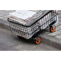 ファミリー・ライフ 折りたたみ式バスケット台車 深型 専用カバー付き 04194 1個