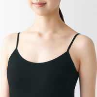 【レディース】無印良品 ストレッチキャミソール 婦人 L 黒 1セット（2枚） 良品計画