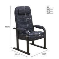 【軒先渡し】後藤家具物産 リクライニング高座椅子 4段階 肘カバー付 フラワー ZA-IK-FAB-FW 1脚（直送品）