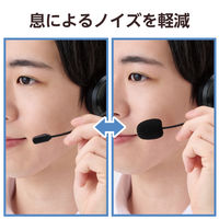 ヘッドセット 4極 有線 単一指向性 ノイズキャンセリング オーバーヘッド HS-HP06STBK 1個 エレコム（直送品）