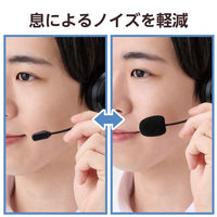 ヘッドセット USB 有線 単一指向性 ノイズキャンセリング オーバーヘッド HS-HP06SUBK 1個 エレコム（直送品）