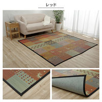 イケヒコ・コーポレーション い草ラグ 抗菌防臭 DXセレナCP 江戸間4.5畳 2610×2610mm レッド 1030290240402 1枚（直送品）