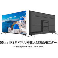JAPANNEXT 55インチ4K対応ワイド液晶モニター JN-HDR552IPS4K 1台（直送品）