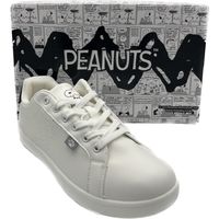 コマリヨー PEANUTS レディーススニーカー 8197 WHT/BLK 24.5 1足　ナースシューズ