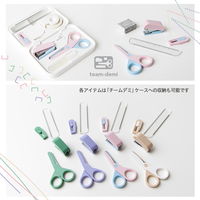 プラス チームデミ カッター + ルーラー(定規) もも 31464 1パック