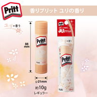 プラス スティックのり 香りプリット レギュラーサイズ 約10g ユリ 29772 1本