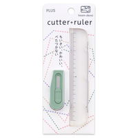 プラス チームデミ カッター + ルーラー(定規) わかば 31462 1セット(5パック)