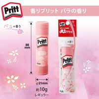 プラス スティックのり 香りプリット レギュラーサイズ 約10g バラ 29773 1本