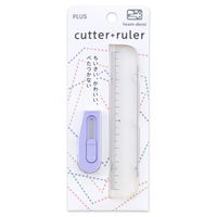 プラス チームデミ カッター + ルーラー(定規) ふじ 31463 1セット(5パック)