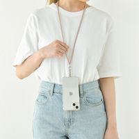 大河商事 スマホストラップ 紐 肩/首/斜め掛け3way スマホショルダー 落下防止 ライラック bon016-LRK 1個（直送品）