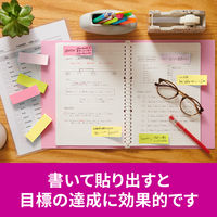 スリーエム(3M) ポストイット ふせん 付箋 強粘着 75mm×25mm マルチカラー4 1箱（24冊入） 5001SS-MC-4N