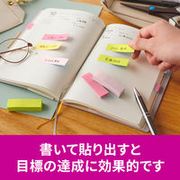 スリーエム(3M) ポストイット ふせん 付箋 強粘着 見出し 50mm×15mm マルチカラー4 1ケース（8冊入） 700SS-MC-4N