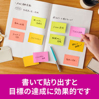 スリーエム(3M) ポストイット ふせん 付箋 強粘着 ノート 75mm×50mm マルチカラー6 1ケース（4冊入） 656SS-MC-6N