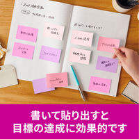 スリーエム(3M) ポストイット ふせん 付箋 強粘着 ノート 75mm×50mm マルチカラー7 1ケース（4冊入） 656SS-MC-7N